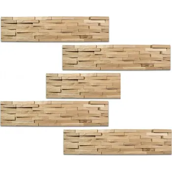 Obklad SPLITT MINI WOOD, DUB PŘÍRODNÍ, 8 řad, štípaný obklad - balení obsahuje 4,5 kusů panelů (790 x 180 mm)