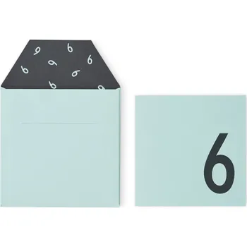 Vánoční dekorace Design Letters, Dětské přání k narozeninám Design Letters 6 let mátově zelené - Formadore