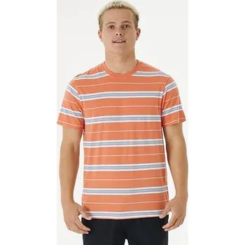 Pánské tričko Tričko Rip Curl SURF REVIVAL STRIPE TEE Peach velikost M