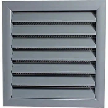 Větrací mřížka Větrací mřížka čtverec šedá 183x183/d150 se síťkou proti hmyzu 14-0688