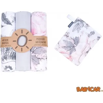 látková plena MAMO TATO mušelínové plenky 3ks + žínka Vzor 19