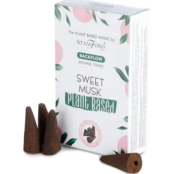 Stamford Vonné kužely Tekoucí dým Premium Plant Based Sweet Musk, 12 ks