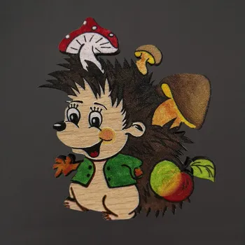 Dekorativní magnet AMADEA Dřevěný magnet ježek 6 cm