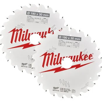 Pilový kotouč Milwaukee set pilových kotoučů Dřevo 190 x 24T/24T-2ks
