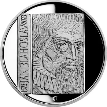 Česká mincovna Jan Blahoslav 2023 stříbrná mince 200 Kč proof 13 g