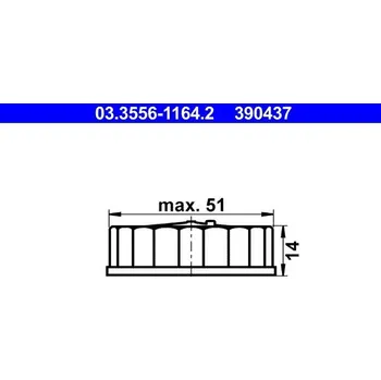 Nářadí pro automobil Uzávěr, nádrž brzdové kapaliny ATE 03.3556-1164.2