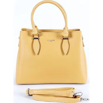 Kabelka Malá/střední tříoddílová kabelka do ruky David Jones CM6659 žlutá | KabelkyproVas.cz