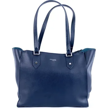 Kabelka Tříoddílová velká kabelka na rameno David Jones CM6629, na A4 tmavěmodrá