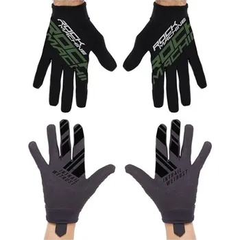 Cyklistické rukavice Dlouhoprsté rukavice ROCK MACHINE Race khakki - XL / Černá