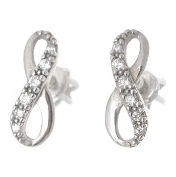 Náušnice Dámské stříbrné naušnice nekonečno STNAU0624F