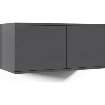 Policová skříň Závěsná skříňka Emi, artisan/černá, bílá, grafit, 100 cm