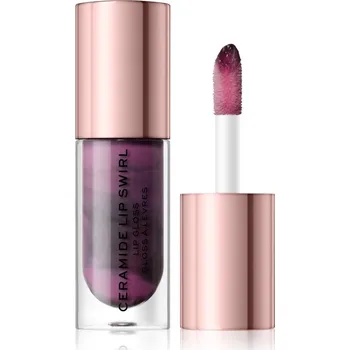Lesk na rty Makeup Revolution Ceramide Swirl hydratační lesk na rty odstín Cherry Mauve 4,5 ml