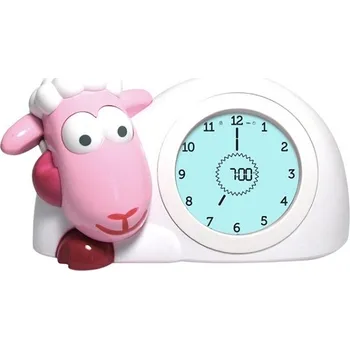 Budík ZAZU tréninkový budík s nočním světlem OVEČKA SAM Růžová