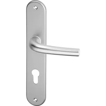 Dveřní kování ACT SERVIS ACT - Anna OV Provedení: PZ (vložkový zámek), Povrch: F9 - nerezový elox, Rozteč: 90 mm