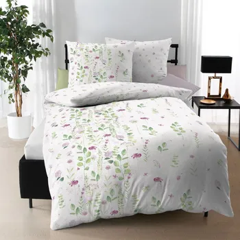 Povlečení Kaeppel | Krepové povlečení Eucalyptus pink , 140x200, 70x90