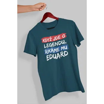 Pánské oblečení Pánské tričko Eduard Barva: Petrolejová modrá, Velikost: XL