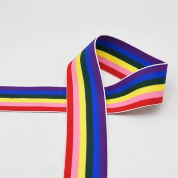 Textilie Pruženka barevné pruhy, 40mm