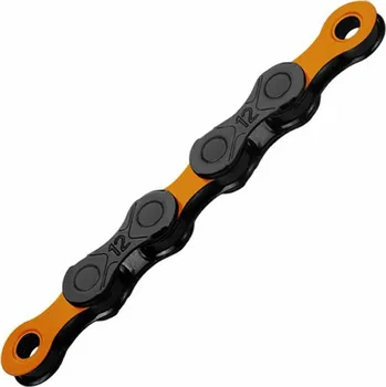 Řetěz na kolo Kmc řetěz DLC 12 oranžovo/černý v krabičce 126 čl. + DÁREK + Doprava ZDARMA