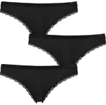 HUGO tanga 2458 3 pack - Černá / M