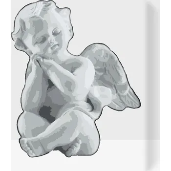 Malování podle čísel - Anděl, symbol nebe Velikost: 30x40cm, Rámování: Pouze srolované plátno