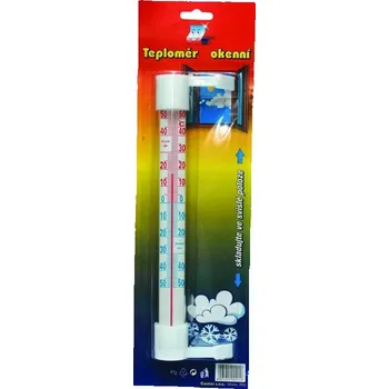 Domácí teploměr teploměr 20,5cm okenní, -50°C+50°C, objímka plast