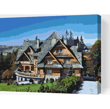 Malování podle čísel - Polská architektura Velikost: 30x40cm, Rámování: Pouze srolované plátno