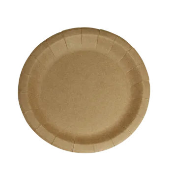 Jednorázové nádobí EcoPack Papírový talíř EKO 18 cm kraft hluboký ba1/100 ks