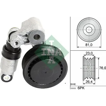 Napínák, žebrovaný klínový řemen INA 534 0011 10