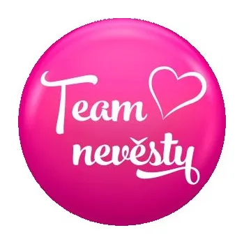 Placka Team nevěsty růžová, srdce