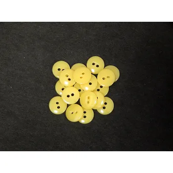 Knoflík GU173, Plastový knoflík, žlutý, 12 mm / 1 kus