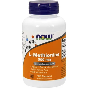 Aminokyselina Now Foods L-Methionine 500 mg 100 cps.