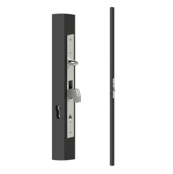 Nábytkové kování Profil 40x40x1,5 mm, H=2000 mm se zámkem, vhodný pro rám posuvné branky, bez povrchové úpravy, bez vložky