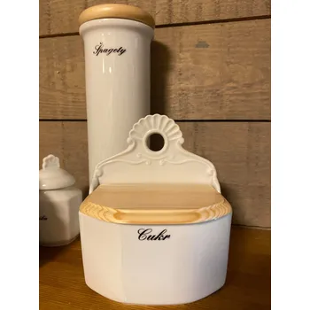 Závěsná porcelánová dóza na Cukr