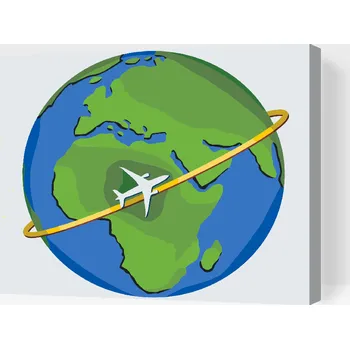 Malování podle čísel - Život cestovatele Velikost: 30x40cm, Rámování: Pouze srolované plátno