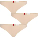 HUGO tanga 2489 3 pack tělová - Tělová / S