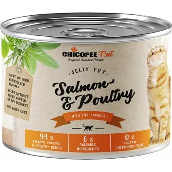 Krmivo pro kočku Chicopee Cat Jelly Pot Salmon &amp; Poultry 195 g