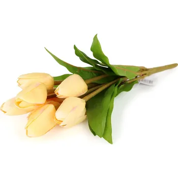 umělá květina Umělé mini tulipány - 9 květů - vanilkové