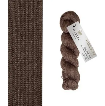 Příze Gazzal Wool and silk 11138 čokoládová