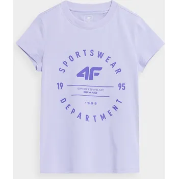 Dívčí tričko 4F 4FJSS23TTSHF280 LIGHT VIOLET Dětské tričko EU 146