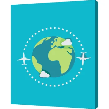 Malování podle čísel - Cesta kolem světa Velikost: 30x40cm, Rámování: Pouze srolované plátno