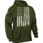 ROTHCO mikina Concealed Carry s kapucí US vlajka zelená L
