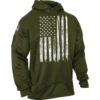 Pánská mikina ROTHCO mikina Concealed Carry s kapucí US vlajka zelená XXL