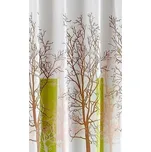 Sprchový závěs 180x180cm, polyester, bílá/zelená, strom ZP009/180