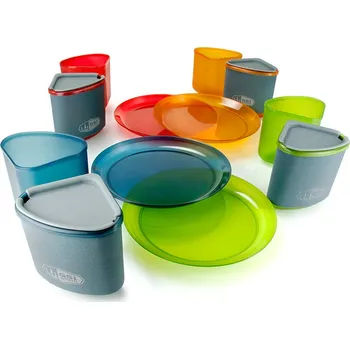 Kempingové nádobí Sada Nádobí GSI Outdoors Infinity 4 Person Compact Tableset Multicolor