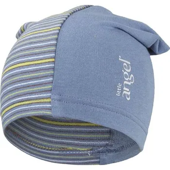 Čepice LITTLE ANGEL Čepice smyk dlouhá Outlast® - denim/pruh denim úzký Vel. 3