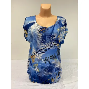 Dámská tunika Modrá halenka JOTIT, Barva Modrá, Velikost 40 - na zakázku, Materiál 98% Polyester 2% Lycra