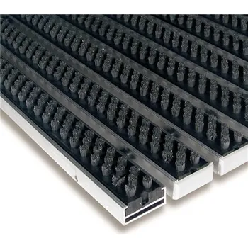 Rohožka Šedá hliníková čistící kartáčová venkovní rohož Alu Super - 80x120x1,7cm 80001286