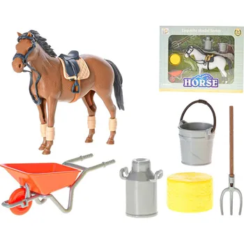 Mikro trading Kůň s doplňky - 16 cm