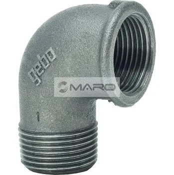 rozdělovač topení GEBO Koleno černé 90° č.92 FM 3/4", 92-5S