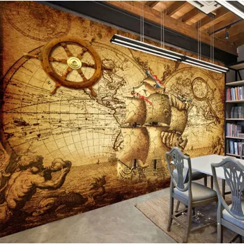 Fototapeta Solution Media 3D tapeta - Námořní mapa MU1045 6 - Samolepící tapeta - 380-450g/m2